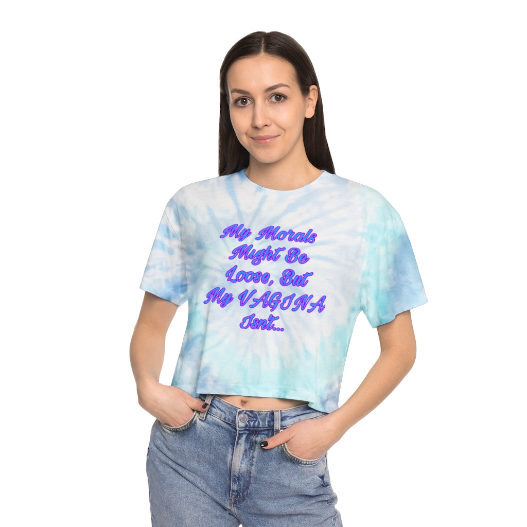 Weed Queen Morals Womweeden's Tie-Dye Crop Tee