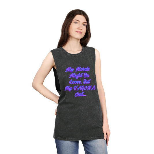 Weed Queen Balance Unisex Stonewash Tank Top